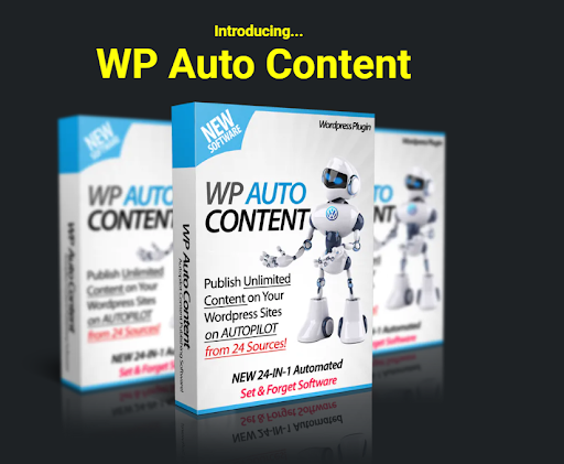 A picture of WP Auto Content Plugin, used for automatic content generation, which is a black hat SEO method.